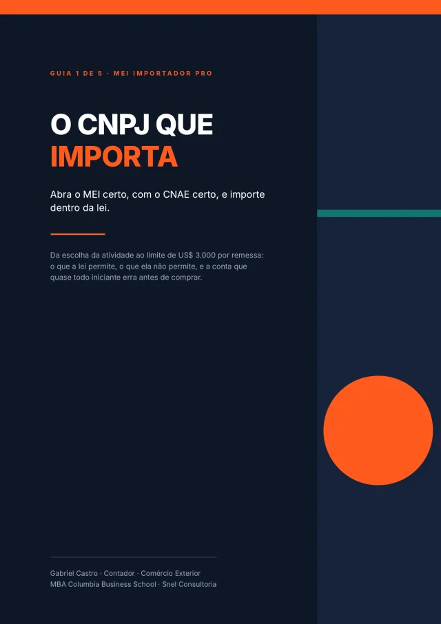 Capa do guia 01: O CNPJ Que Importa