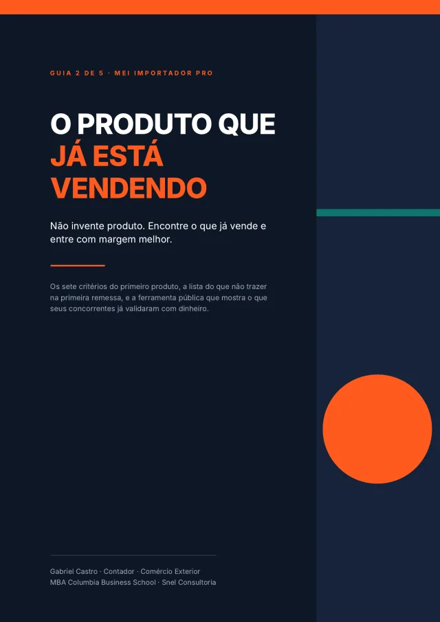 Capa do guia 02: O Produto Que Já Está Vendendo